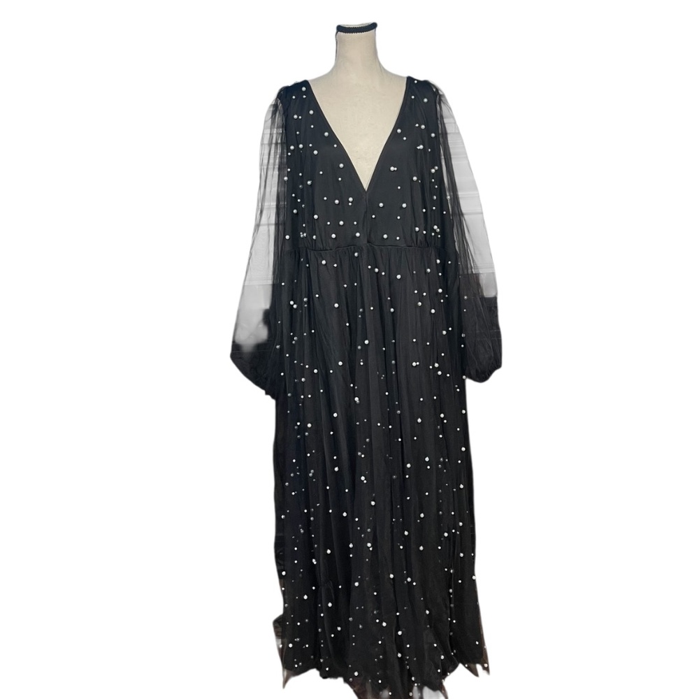Pluswear Formal Gown with Pearls